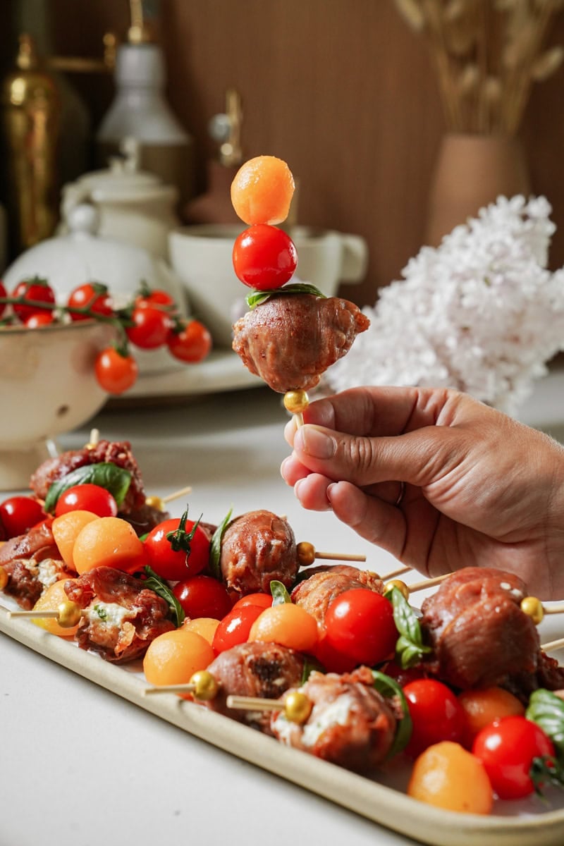 Prosciutto-Wrapped Goat Cheese Skewers: Fancy Crowd Pleaser
